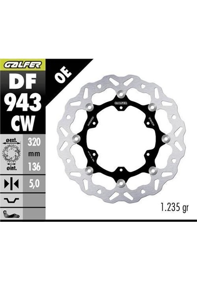 Ktm 790 Adventure Ön Fren Diski 320 Mm 2023 Sonrası Galfer Dalgalı Hareketli Aluminyum Disk