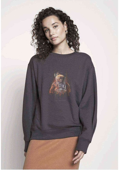The Martian Baskılı Füme Antrasit Kadın Sweatshirt