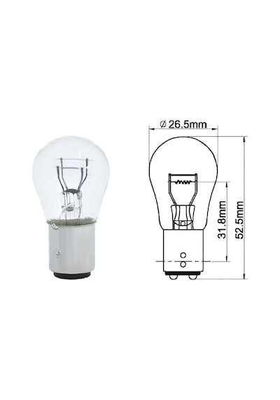 12v 1016 Ampul 21/5w Sl3117 Şaşı Tırnak Çift Duy Stop Sinyal Amp