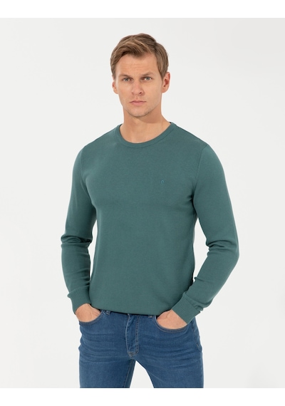 Pierre Cardin Erkek Yeşil Triko Kazak 50257290-vr054 Yeşil