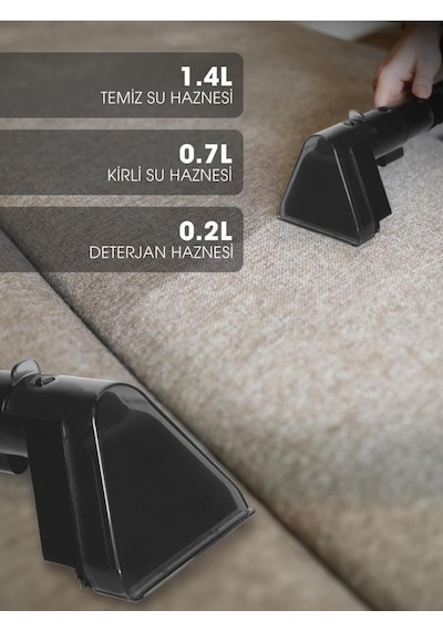 Pirantech V22c Koltuk Ve Halı Yıkama Makinesi - Cam Temizleme Makinesi - Evcil Hayvan Temizleme Makinesi