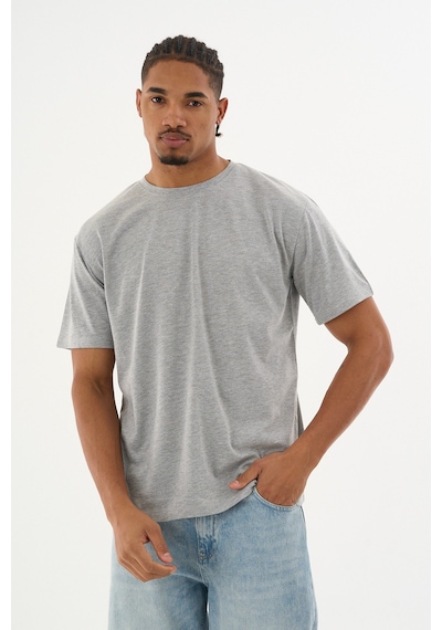 Dechers Erkek %100 Organik Pamuklu Yumuşak Dokulu Comfort Fit Bisiklet Yakalı T-shirt E222 Gri Dechers Erkek %100 Organik Pamuklu Yumuşak Dokulu Comfort Fit Bisiklet Yakalı T-shirt E222 Gri