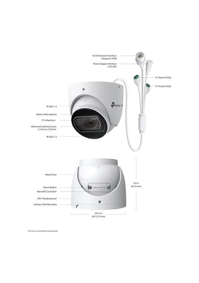 Tp-lınk Vıgı Insıght S445zı 4mp 2.7-13.5mm 60mt Ir Ik10 Kamera Tp-lınk Vıgı Insıght S445zı 4mp 2.7-13.5mm 60mt Ir Ik10 Kamera