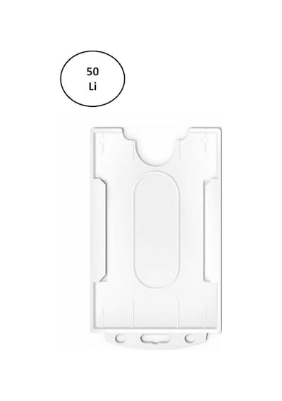 Mas 3522 54x86 50 Li Şeffaf Dikey Muhafazalı Plastik Kart Kabı