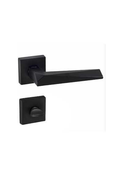 Doğanlar Prizma Mat Siyah Rozetli Kapı Kolu Takım-wc Kol Pk001dgn0116 Renkli