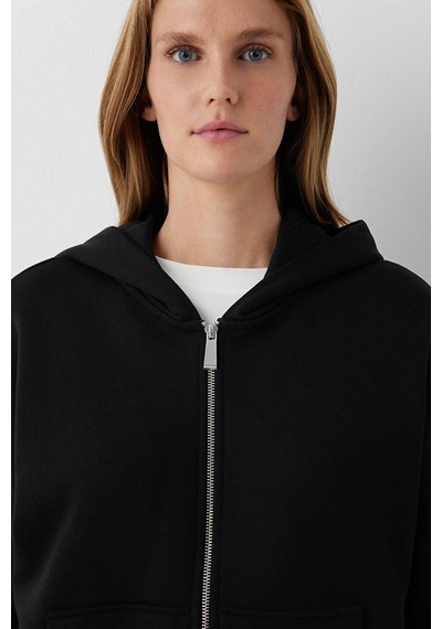 Mavi Fermuarlı Basıc Sweatshırt Siyah Siyah Kadın Sweatshirt M1s10570-900