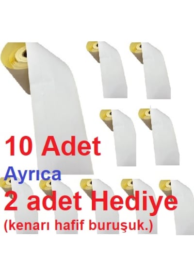 80mm 13 Metre Baskısız Yapışkanlı Termal Etiket Tek Parça 10+2 Ad