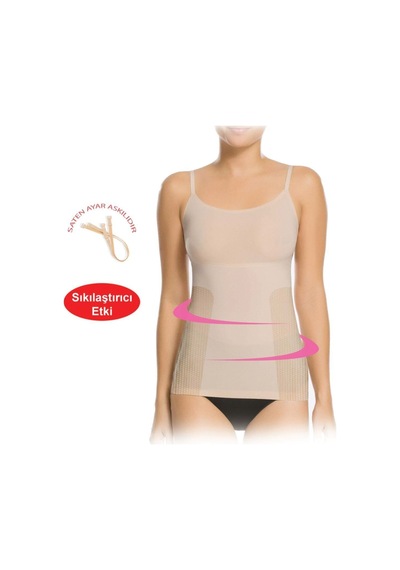 Bonbonetti Chocolate Baby & Kids Ip Askılı Sıkılaştırıcı Dikişsiz Atlet Korse Ten