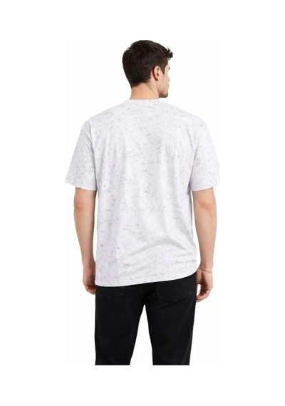 Efnaz Style Erkek Asit Yıkama Bisiklet Yaka Kısa Kollu Oversize T-shirt Tişört - Beyaz