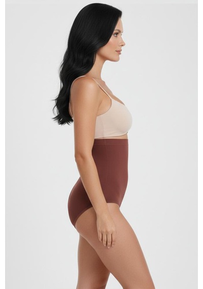 Fit Women Yüksek Bel Göbek Ve Bel Külot Korse 1050 Kahverengi