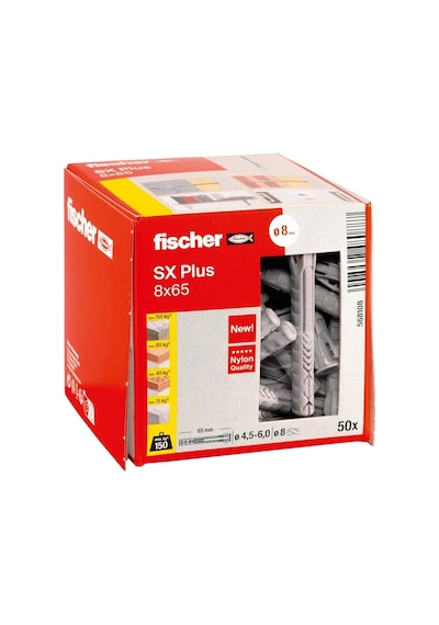 Fischer Sx Plus 8x65 Mm Plastik Genişlemeli Dübel