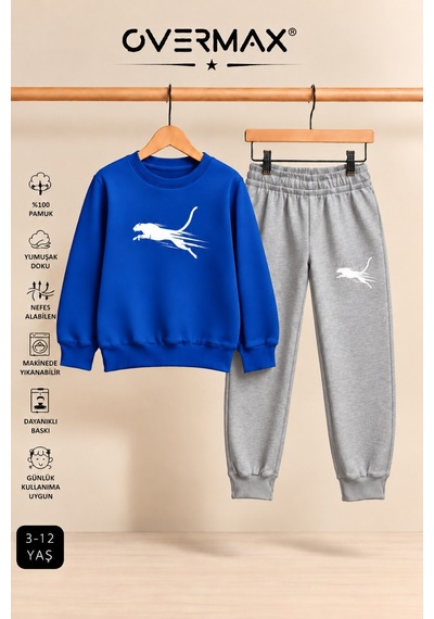 Overmax Çita Baskılı Çocuk Bisiklet Yaka Sweatshirt Eşofman Takımı- 3-12 Yaş Saks Mavi - Gri - 934285155 Saks Mavi - Gri Overmax Çita Baskılı Çocuk Bisiklet Yaka Sweatshirt Eşofman Takımı- 3-12 Yaş Saks Mavi - Gri - 934285155 Saks Mavi - Gri