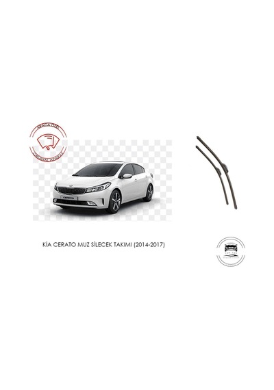 Kia Cerato Ön Cam Muz Muz Silecek Takımı 1.6 Motor Araca Özel Aparat 2014-2017