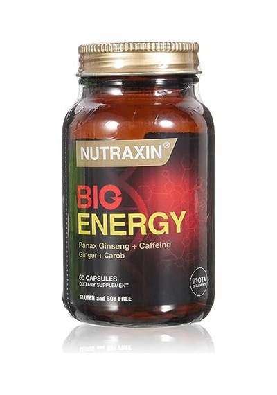 Big Energy Ginseng + Kafein + Zencefil + Keçiboynuzu 60 Kapsül Takviye Edici Gıda Ahududu