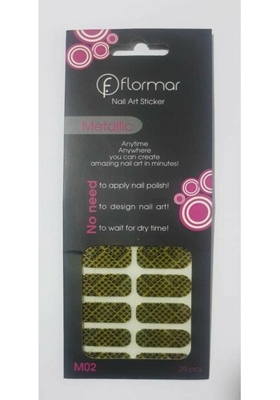 Flormar Tırnak Stickerı Metallic Nail Art M02