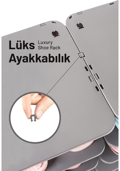 5 Katlı Lüks Ayakkabılık Ayakkabı Rafı, Düzenleyici Organizer Portatif Çok Katmanlı