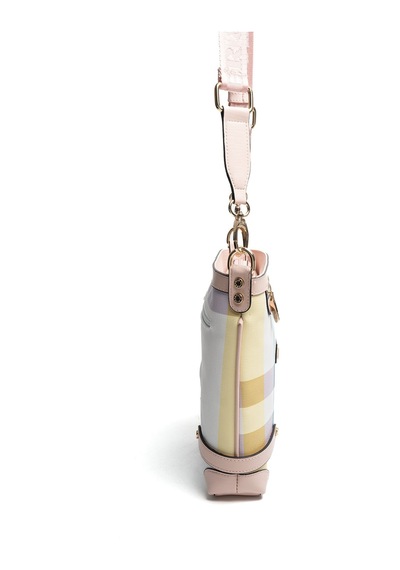 Silver Polo Sp1120 Kadın Çapraz Çanta Ekose Lila-pembe
