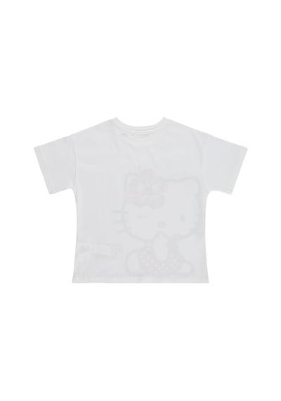 Hello Kitty 6-9 Yaş Tişört - Kırık Beyaz