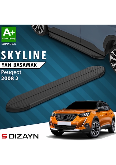 S-dizayn Peugeot 2008 2 Skyline Siyah Yan Basamak 183 Cm 2020 Üzeri A+ Kalite