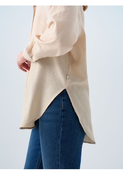 LOFT Loose Fit Kadın Gömlek U.kol Lf2038437 Q1.v1 Bej