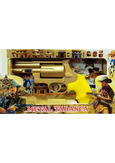 Oyuncak Kapsül Tabancası Oyuncak Metal Tabanca Gold Sarı Renk Tabanca Oyuncak Silah Karne Hediyesi