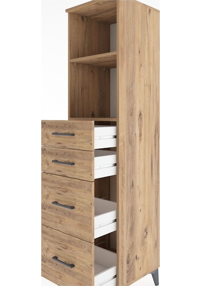 Hyperion Dolap 2 Raflı 4 Çekmeceli 44x44x182 Çam-çam Atlas Çam