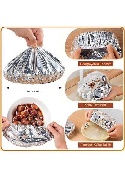 10'lu Bone Kapak - Folyo - Isı Yalıtımlı - Tabak Ve Mini Tencere Uyumlu Diğer