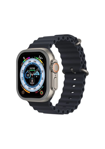 Watch Ultra 49mm Alüminyum Kasa Cam Ekran Koruyucu - Gri