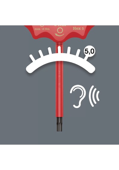 Wera 400 İ Vde Altıgen Sabit Torklu Tornavida, 4 Mm X 5.0 Nm