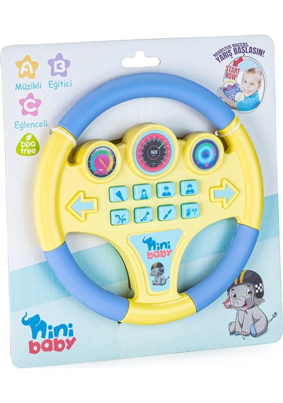 Erdem Toys Eğitici Direksiyon Sesli ve Müzikli - Sarı