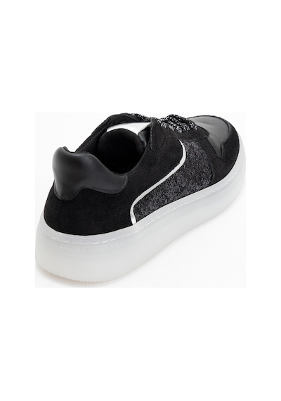 Luvishoes Luvi Shoes Felipe Siyah Cam Kırığı Kadın Spor Ayakkabı Siyah