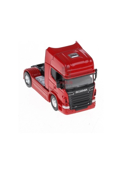 1/64 Ölçek Scania V8 R730 Tır Diecast Metal Model Tır Kırmızı Renk