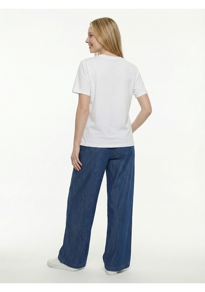 LOFT Boxy Fit Kadın Tshirt K.kol Beyaz