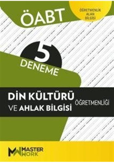 ÖABT Din Kültürü ve Ahlak Bilgisi Öğretmenliği - 5 Deneme- Masterwork