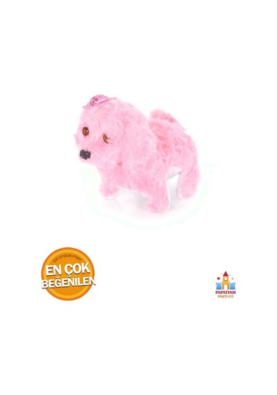 Hareketli Işıklı Sesli Köpek Peluş Oyuncak - Eğlenceli Ve Sevimli Çocuklar İçin Oyuncak Pembe