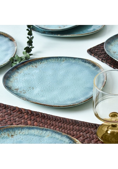 Reaktif Turkuaz Trior Pasta Tabağı 23 Cm 6 Adet 19013