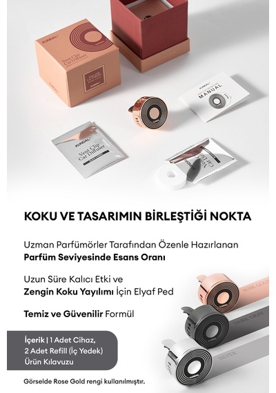 Klipsli Araba Kokusu Rose Gold Soft Soap Kundal Vent-clip Car Diffuser Rose Gold