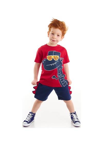 Denokids Cool Dino Erkek Çocuk Şort Takım Çok Renkli Denokids Cool Dino Erkek Çocuk Şort Takım Çok Renkli