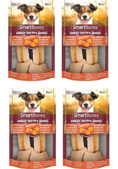 Smartbones Tavuklu Ve Tatlı Patatesli Medium Kemik 2 Li 128 Gr. X 4 Adet