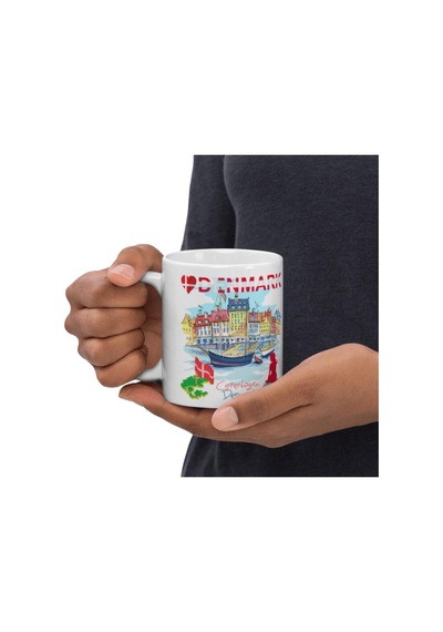 Danimarka Kupa Bardak 2 Adet Seyahat Hatıra Denmark Mug