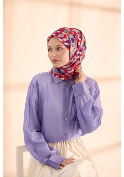 Silk Home Soft Eşarp 73094-21 Fuşya, Morcivert, Bebe Mavi, Yavruağzı