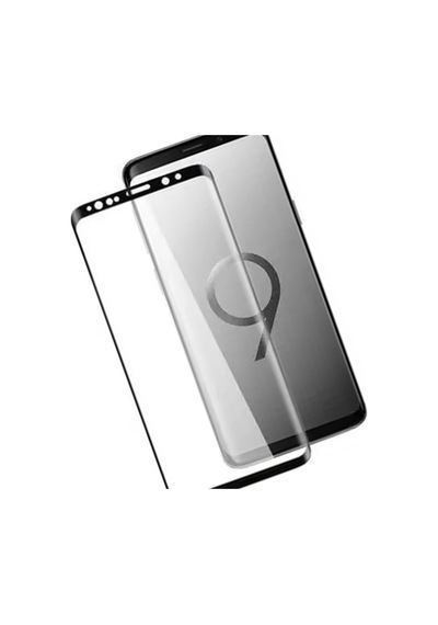 AnındaGelir Samsung Uyumlu Galaxy S9 Plus Siyah 5D Tam Kaplayan Ekran Koruyucu Cam Kapalı