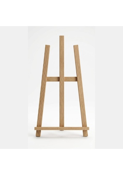 Ahşap Şövale Sergileme Standı 50 Cm - Doğal Ahşap Rengi