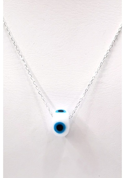 Omar Silver Kadın Nazar Boncuklu Doğal Taşlı Gümüş Kolye Omr8209 (513868136)