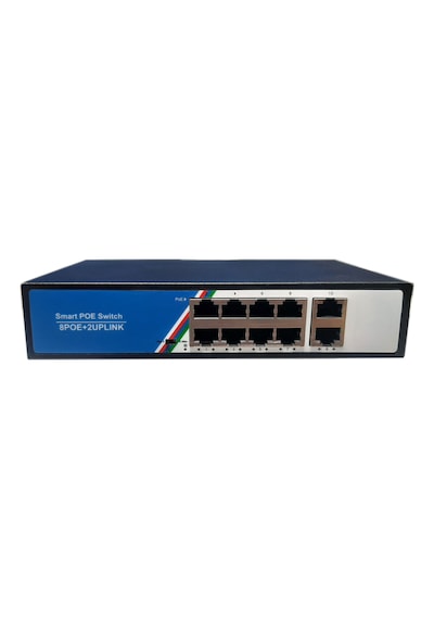 Apronx 8 Port 10/100 PoE Ports + 2Gb Port Uplink 125W PoE Switch