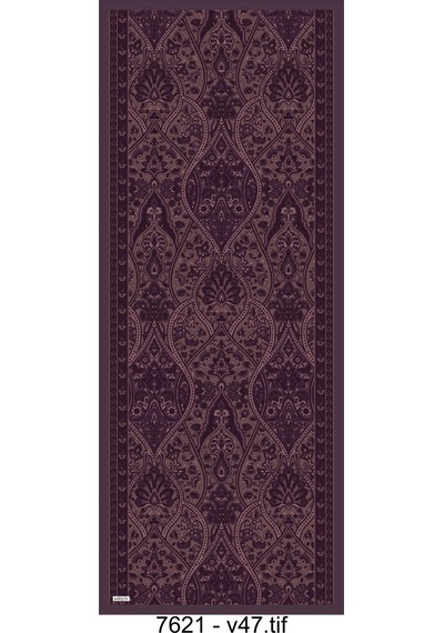 Mirsoy Scarf Sara Etnik Desen Şal Mürdüm
