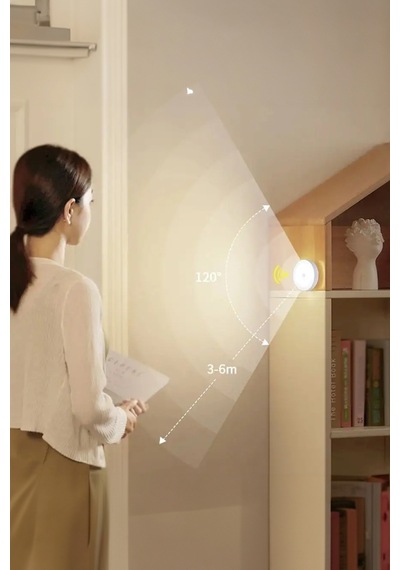 Thentech Merdiven Yanı Hareket Sensörlü Lamba Led Oda Masa Altı Dolap İçi Beyaz