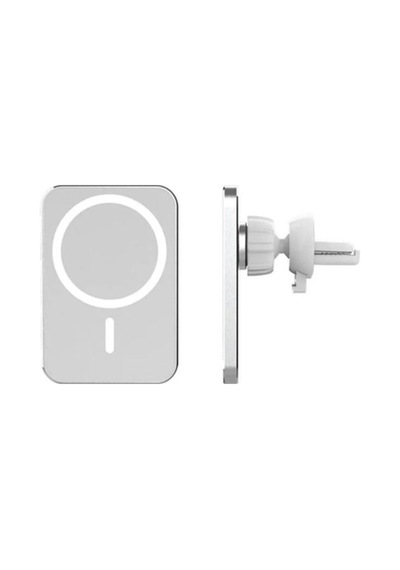 Ms15w Magsafe Iphone 11-12-13-14 Pro-pro Max Uyumlu Magnetic Wireless Universal Araç Telefon Tutucu Beyaz