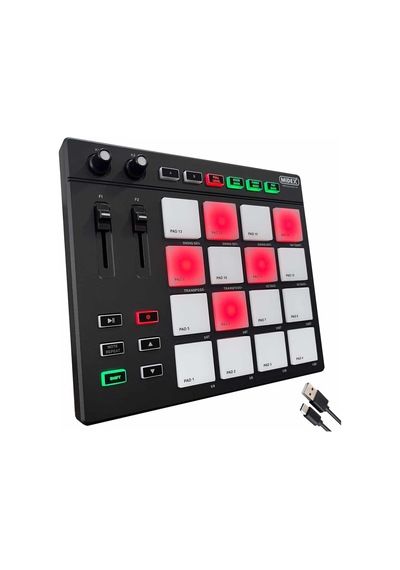 Ayrex Pad Controller-16 Stüdyo Midi Pad Controller 48 Adet Pad Bankası
