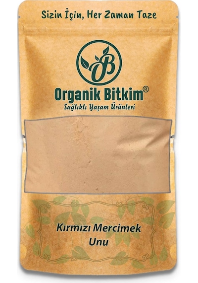 Organik Bitkim Mercimek Unu Kırmızı Mercimek Un 1400 G